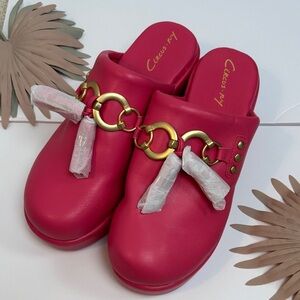 Circus by Sam Edelman Jinger Pink Faux Leather Mules with Tassels - 10